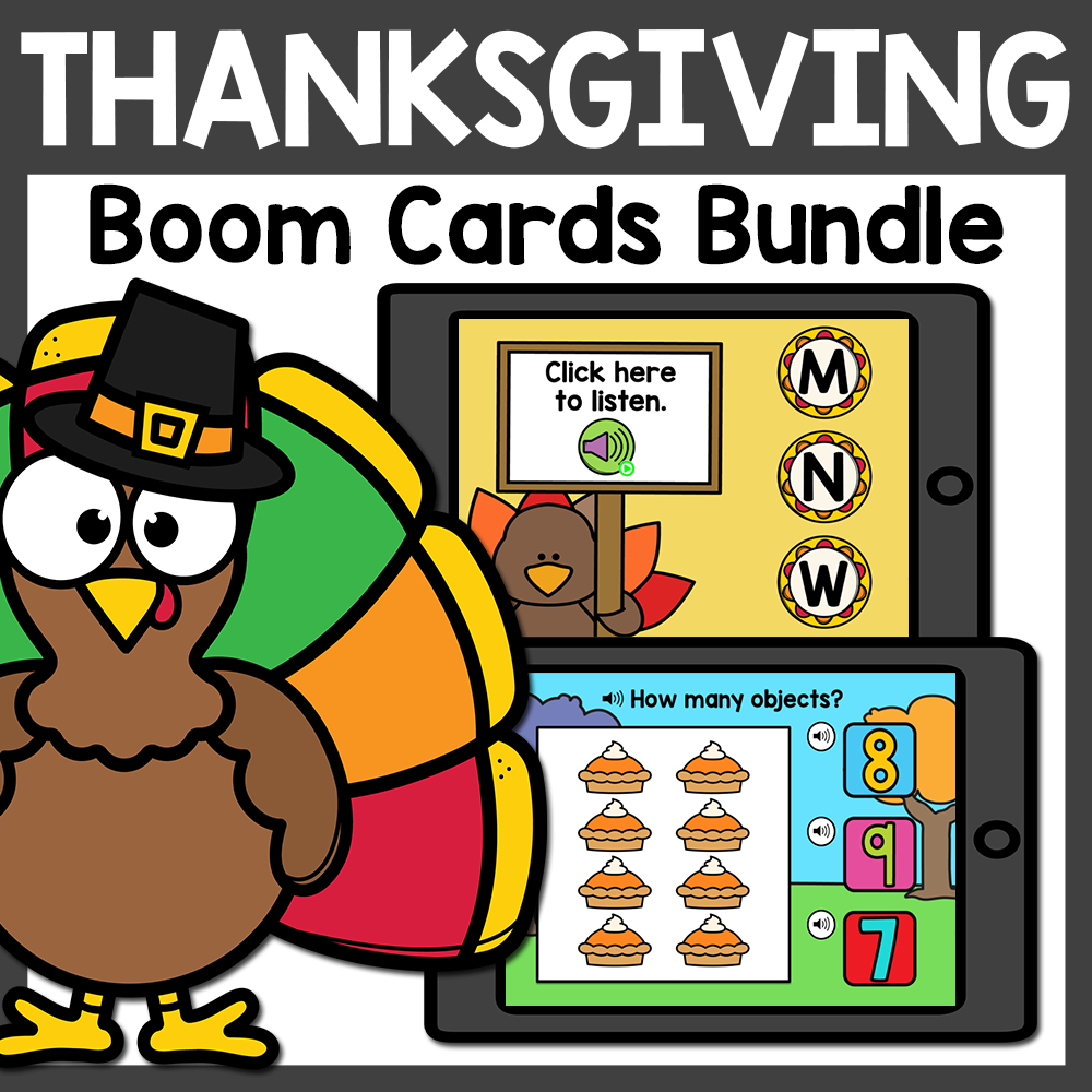 Thanksgiving Boom Cards Bundle | November Boom Cards Distance throughout Thanksgiving Boom Cards