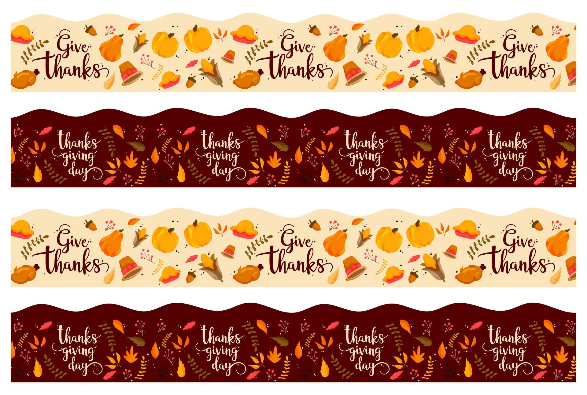 Thanksgiving Borders - 15 Free Pdf Printables | Printablee for Free Thanksgiving Bulletin Board Printables