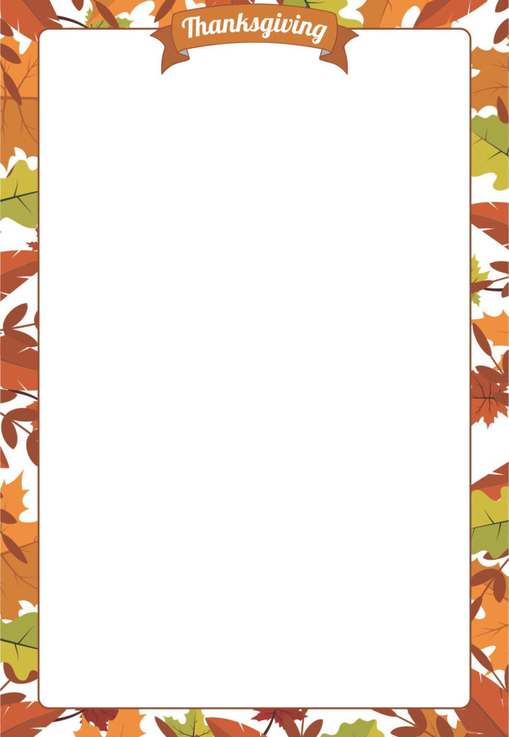 Printable Thanksgiving Border