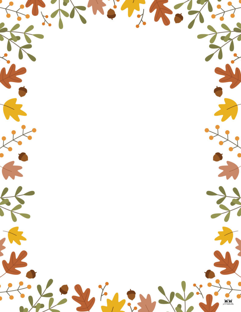 Thanksgiving Borders &amp;amp; Frames - 41 Free Pages | Printabulls in Printable Thanksgiving Border