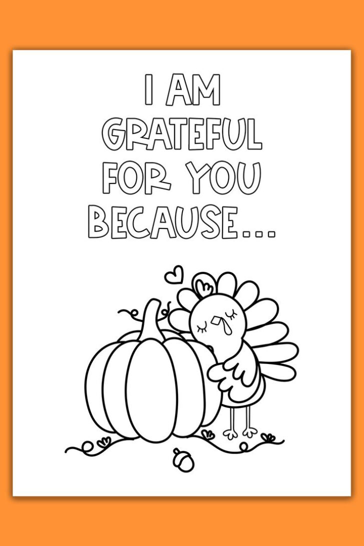 Thanksgiving Cards Coloring Pages