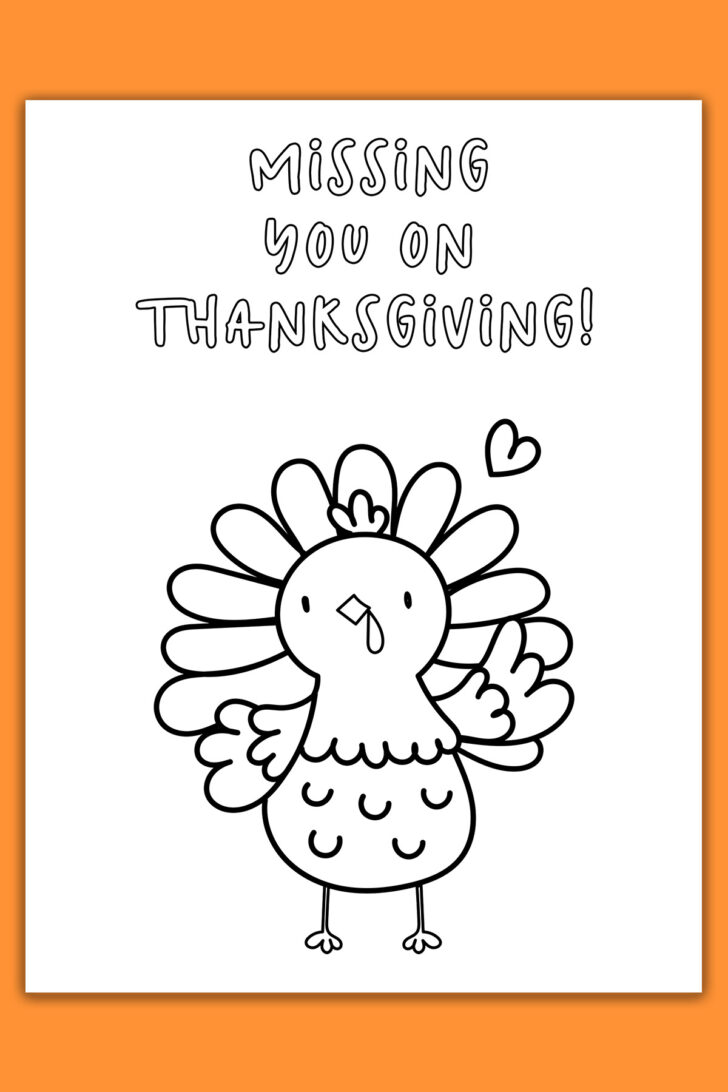 Thanksgiving Coloring Cards