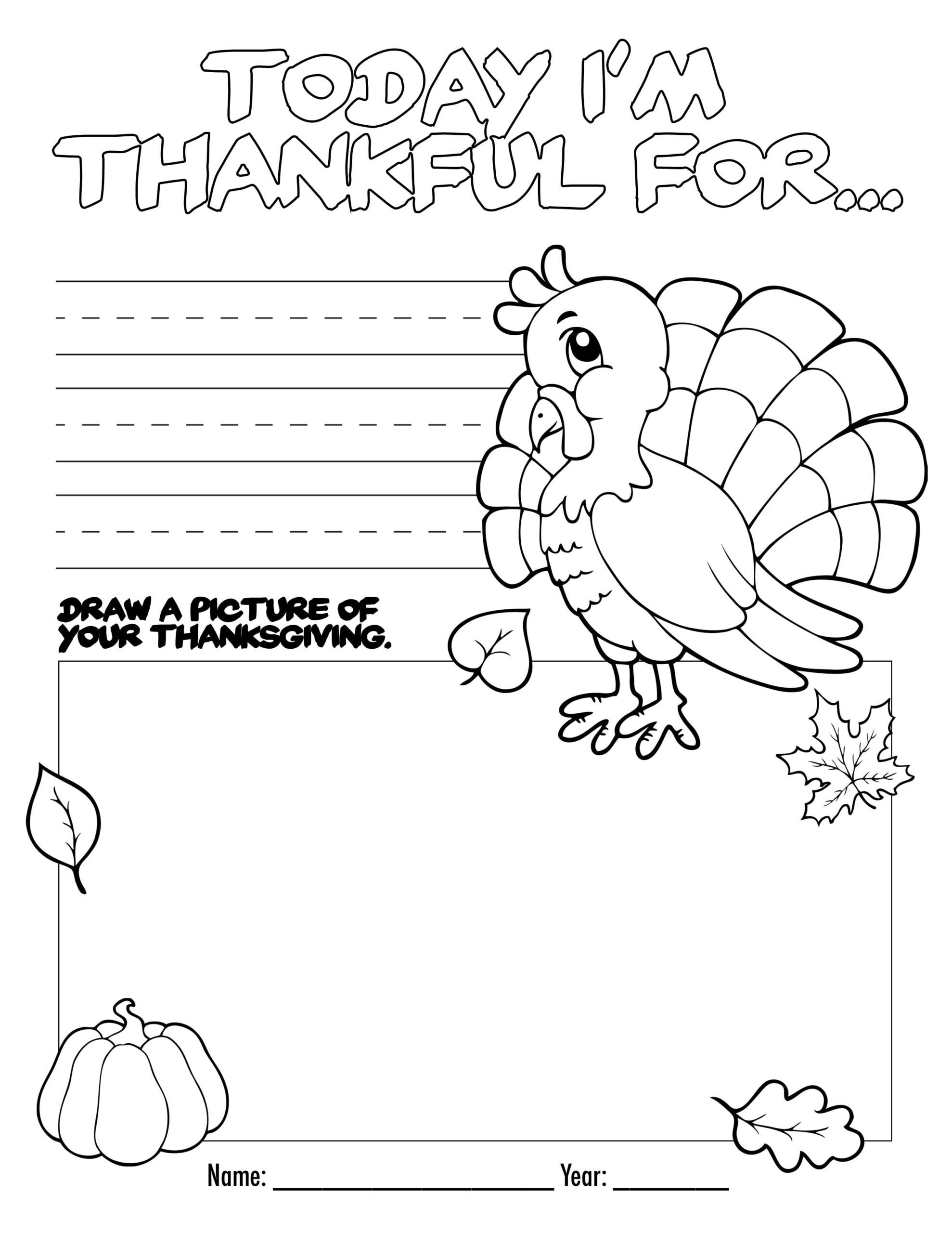 Thanksgiving Coloring Book Free Printable For The Kids! for Thanksgiving Printables Free