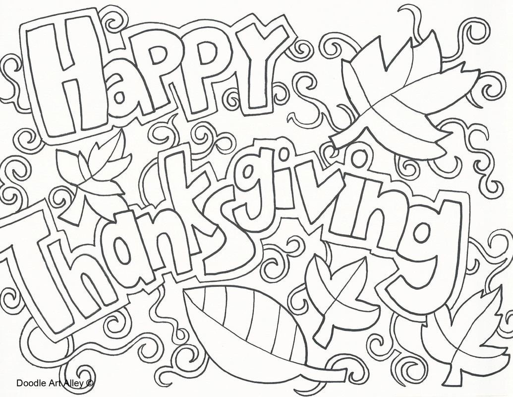 Thanksgiving Coloring Pages - Doodle Art Alley for Thanksgiving Printable Color Pages