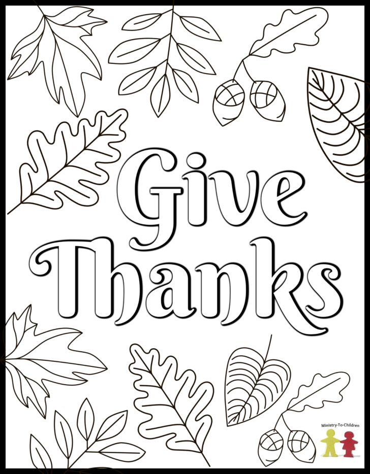 Printable Thanksgiving Church Coloring Pages