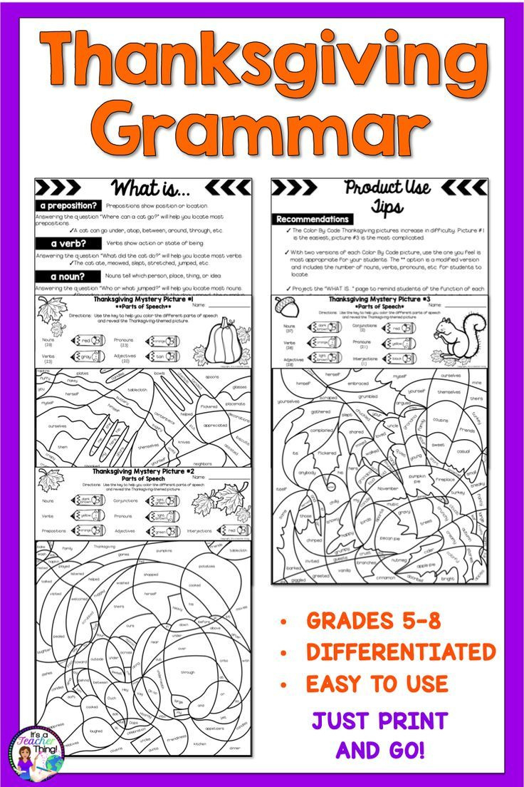 Thanksgiving Coloring Pages Parts Of Speech Coloring Worksheets with regard to Thanksgiving Parts Of Speech Worksheets