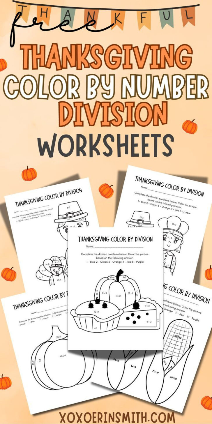 Thanksgiving Division Worksheets