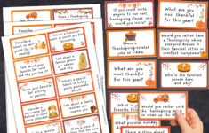 Thanksgiving Conversation Cards, Conversation Starter, Family pertaining to Thanksgiving Dinner Conversation Cards