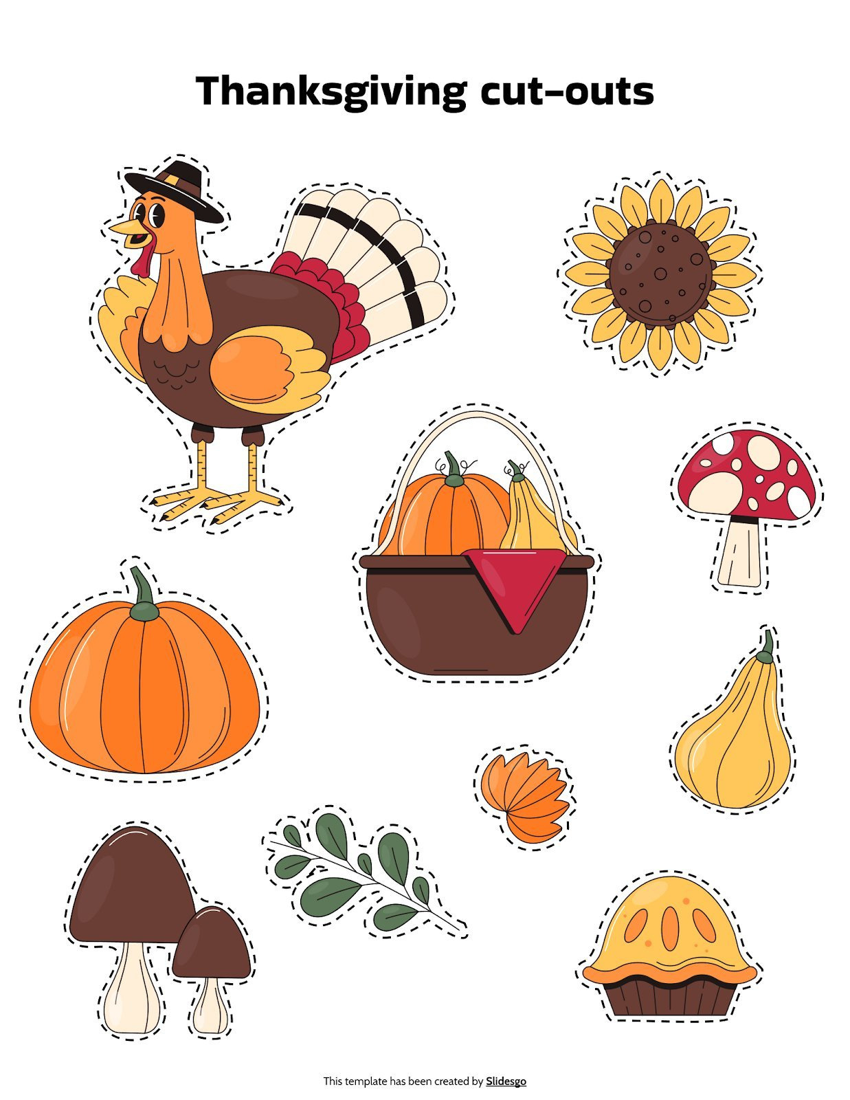 Thanksgiving Cut-Outs Template with regard to Thanksgiving Cutouts Printable