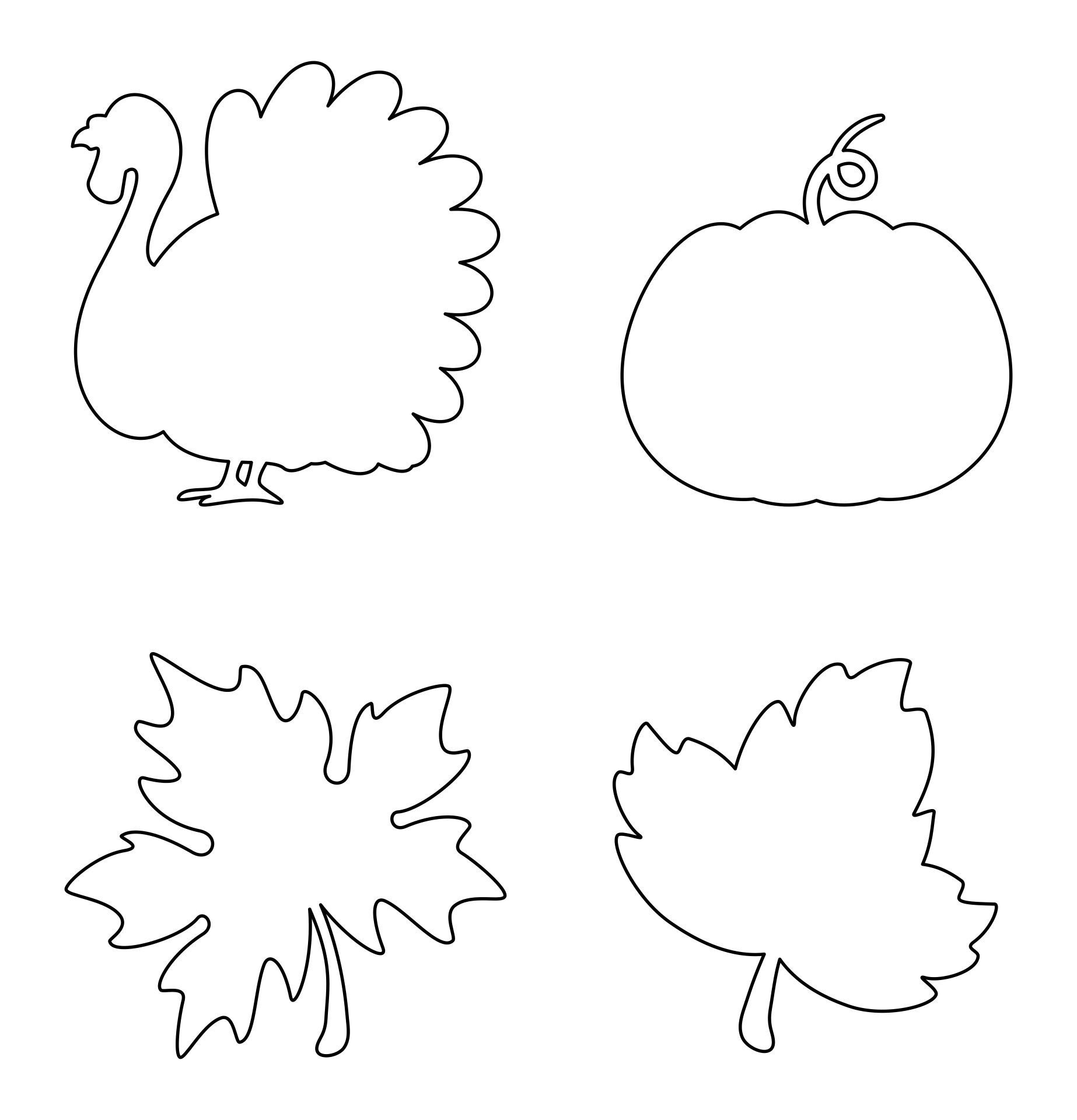 Thanksgiving Cutouts - 10 Free Pdf Printables | Printablee within Thanksgiving Cutouts Printable