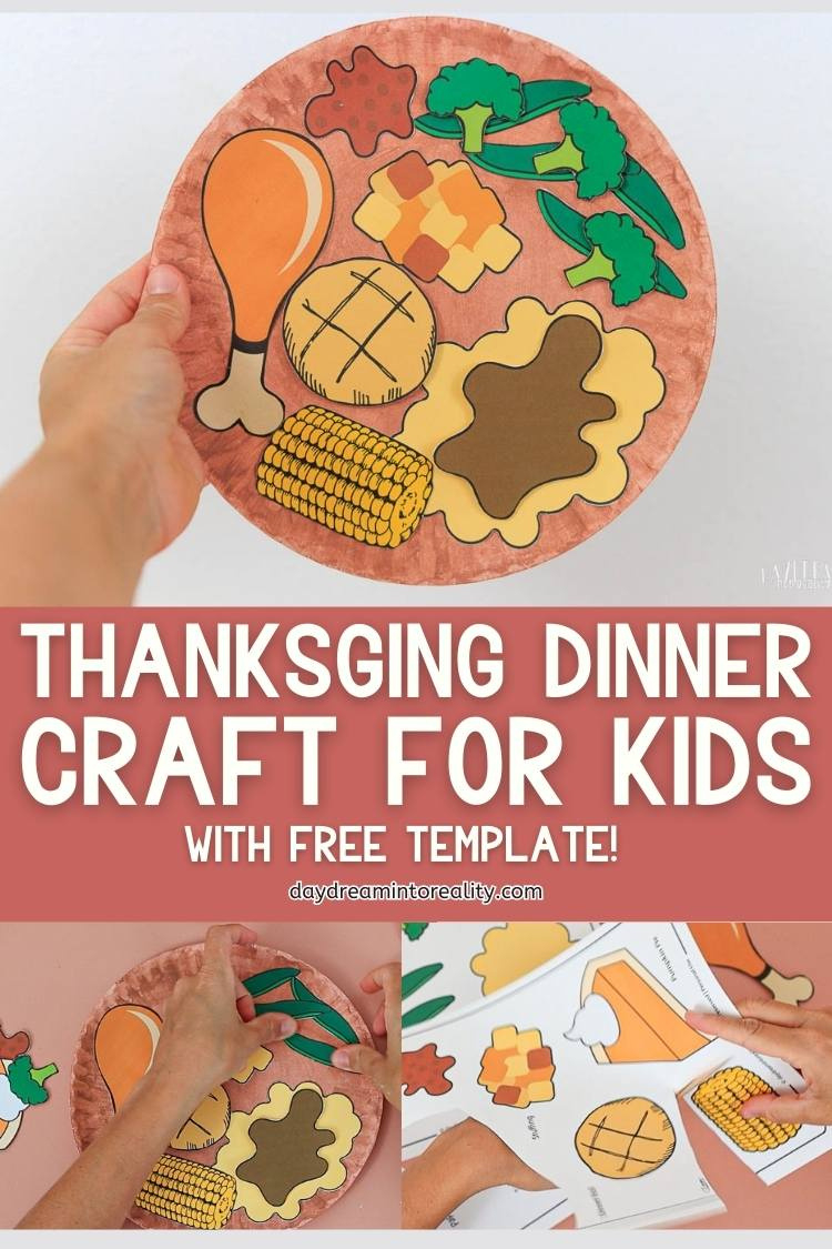 Thanksgiving Dinner Paper Plate Craft | Free Pdf Template for Thanksgiving Plate Printable