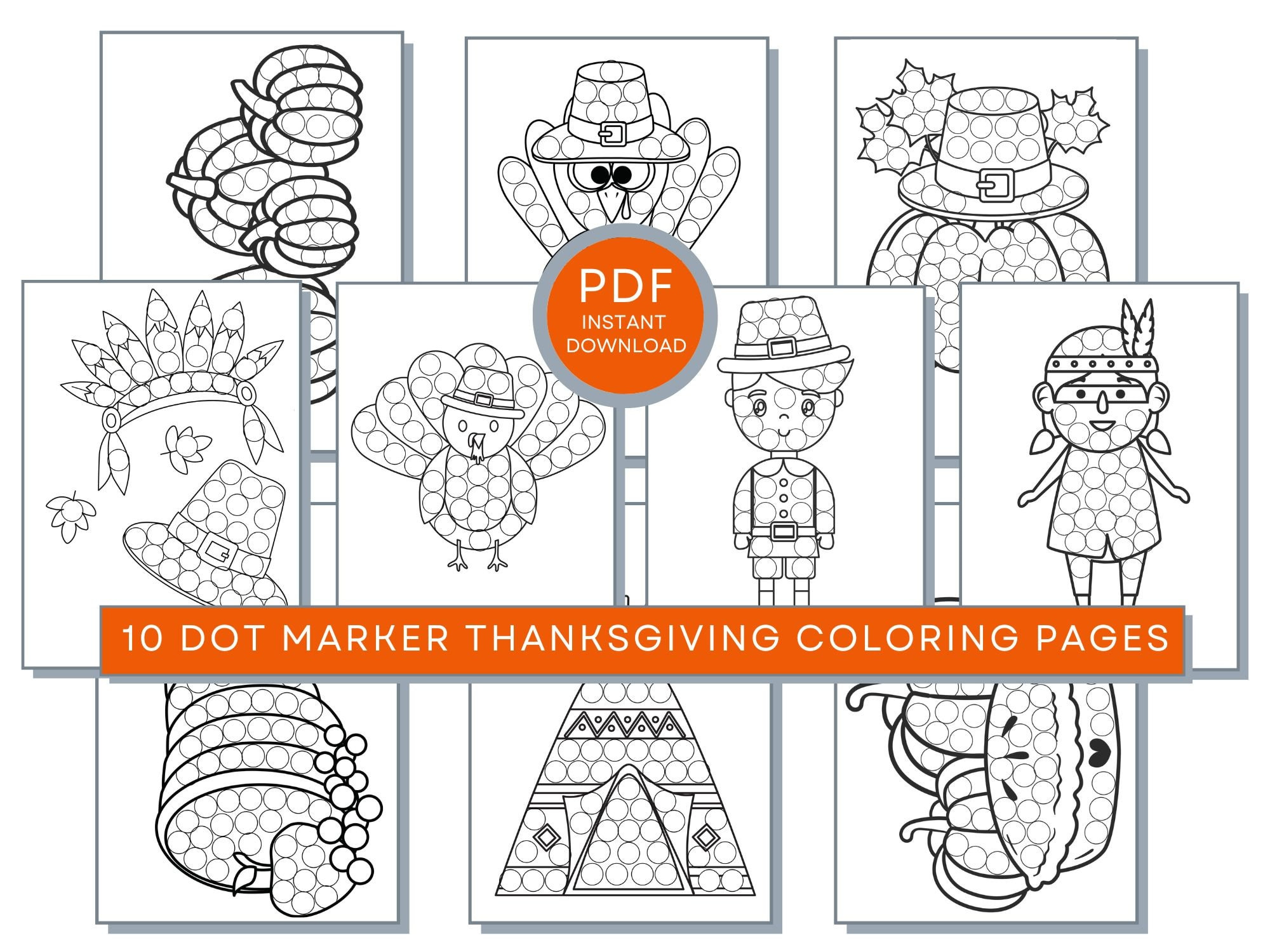 Thanksgiving Dot Marker Malseiten, Erntedank Pdf, Thanksgiving intended for Thanksgiving Dot Marker Printables