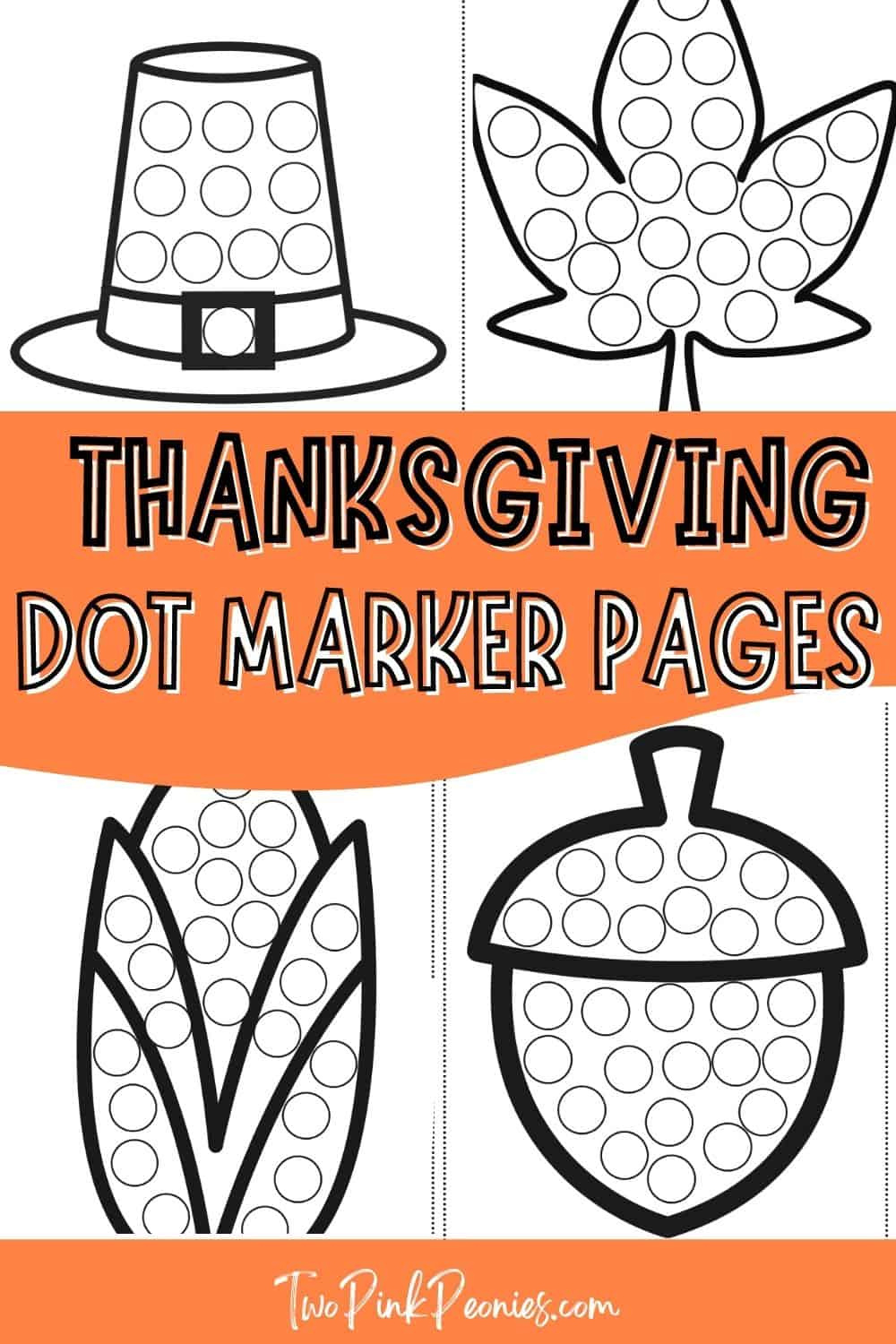 Thanksgiving Dot Marker Pages {Instant Download!} pertaining to Thanksgiving Dot Painting Free Printables