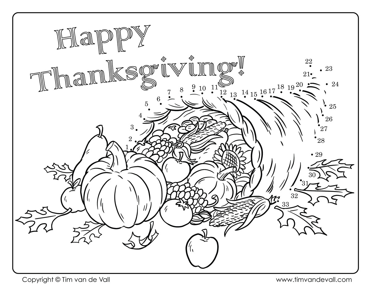 Thanksgiving-Dot-To-Dot - Tim&amp;#039;S Printables with regard to Thanksgiving Connect The Dots Printables