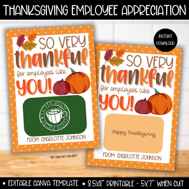 Thanksgiving Cards For Employees