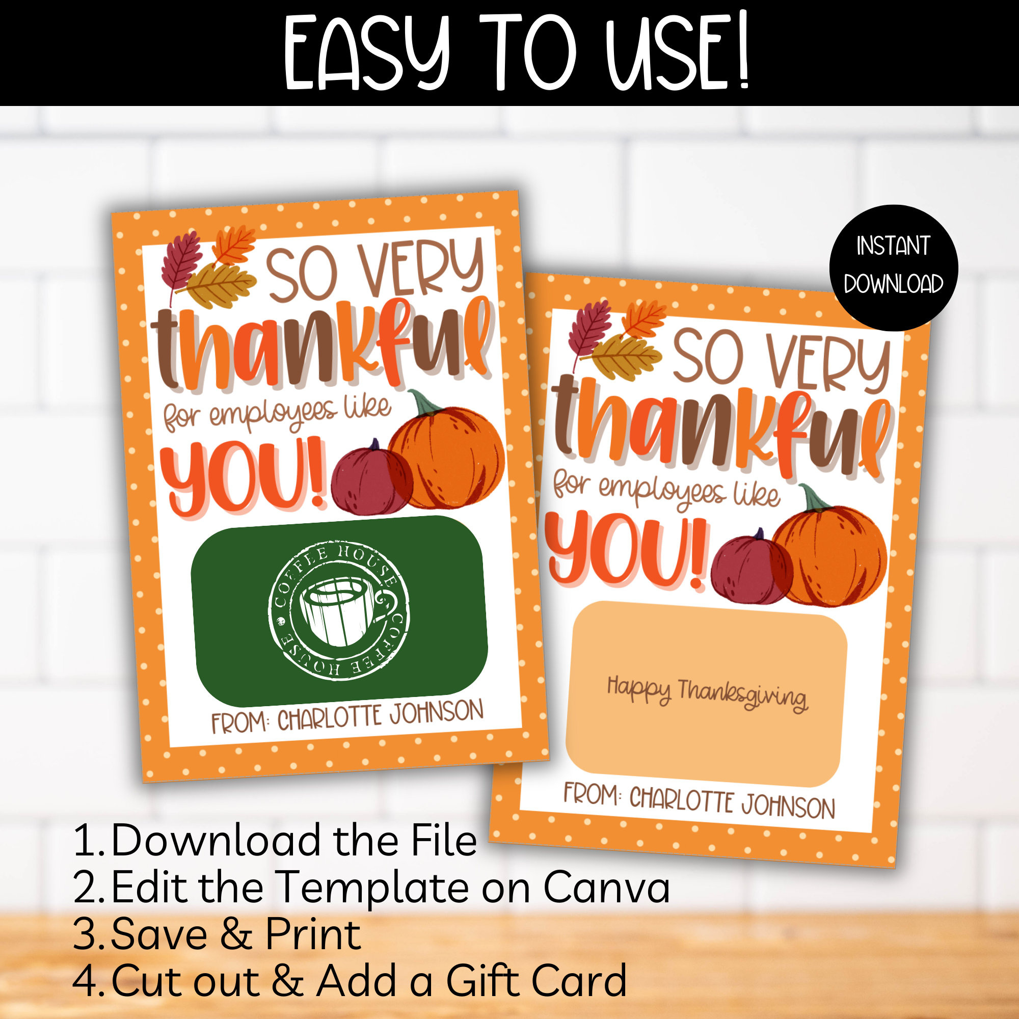 Thanksgiving Employee Appreciation Gift Card Holder, Thanks Giving intended for Thanksgiving Gift Cards For Employees