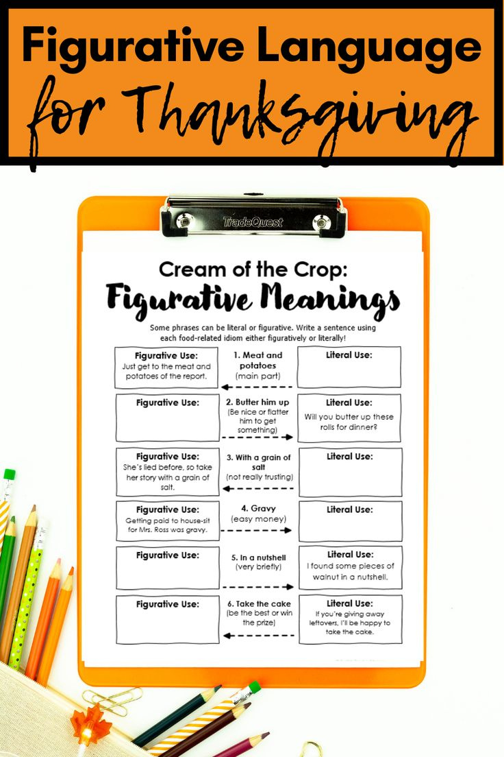 Thanksgiving Figurative Language Activities For Middle School in Thanksgiving Figurative Language Worksheet Answer Key