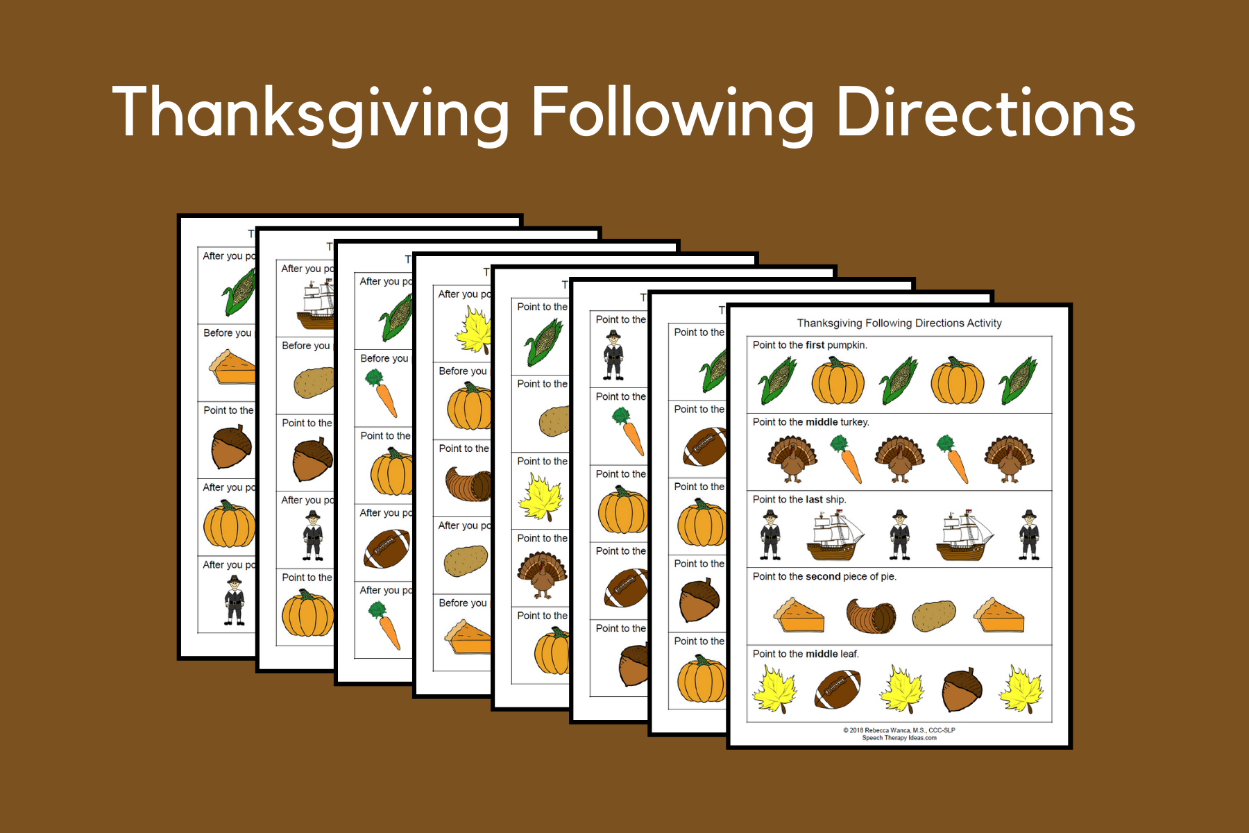 Thanksgiving Following Directions Activity | Speech Therapy Ideas intended for Following Directions Thanksgiving Worksheet