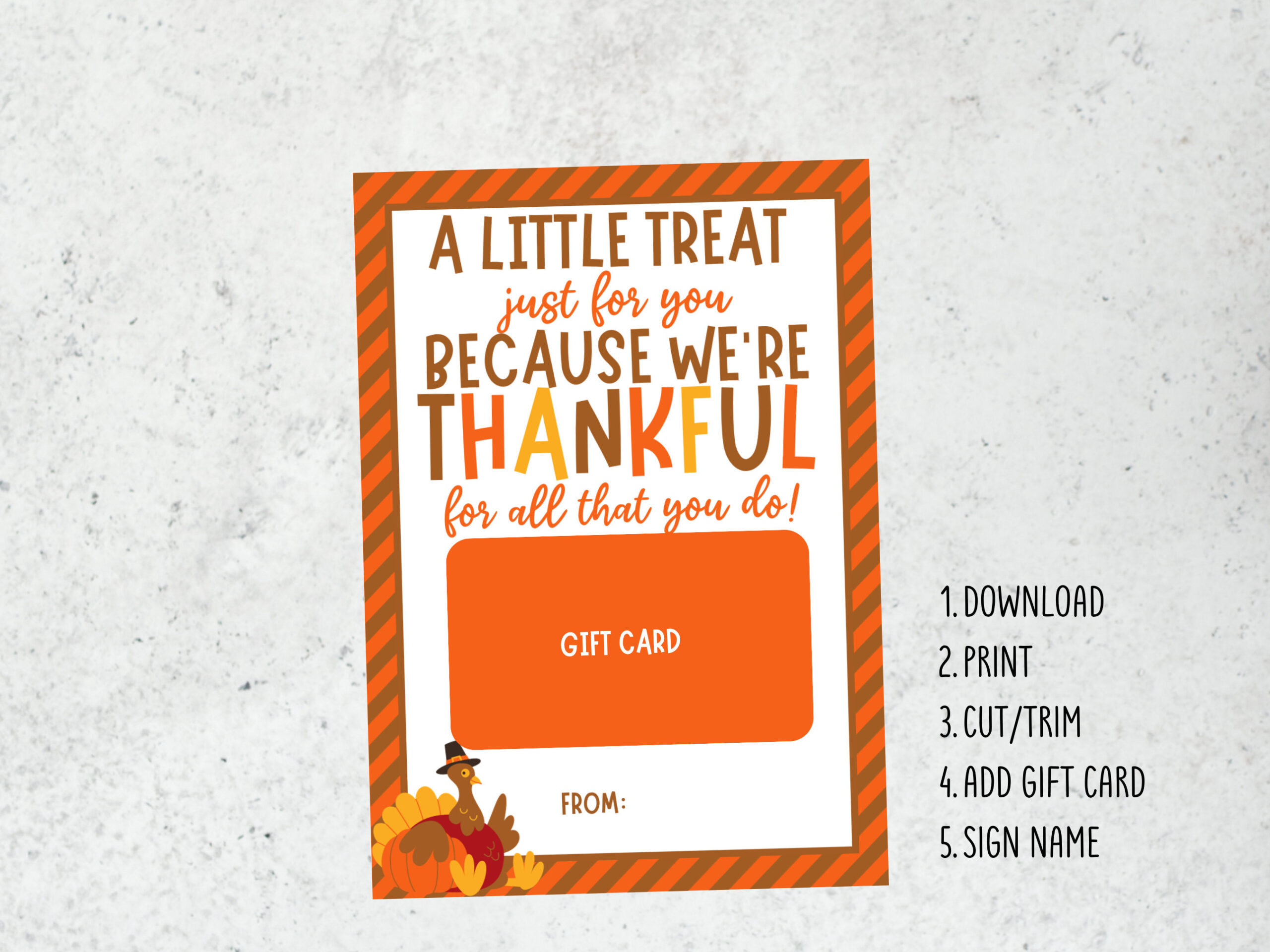 Thanksgiving Gift Card Holder Digital Download, Teacher/Staff for Free Gift Cards For Thanksgiving