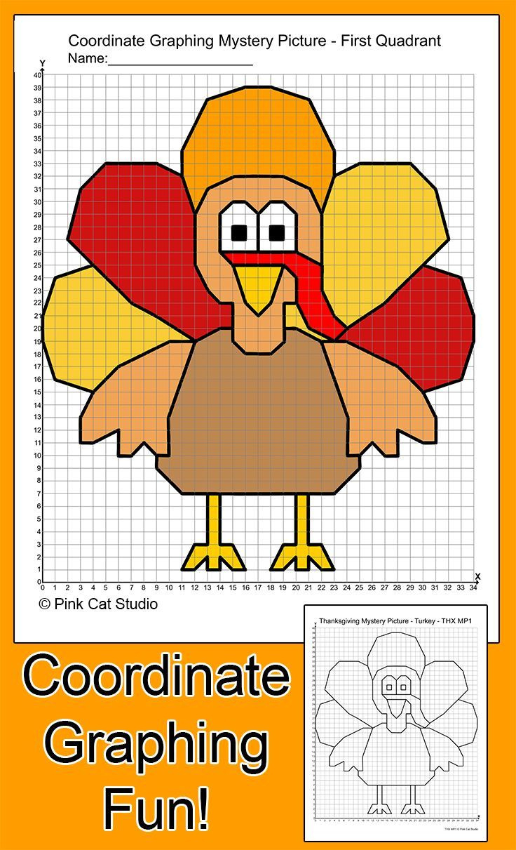 Thanksgiving Graphing Worksheets for Free Printable Thanksgiving Coordinate Graphing Worksheets