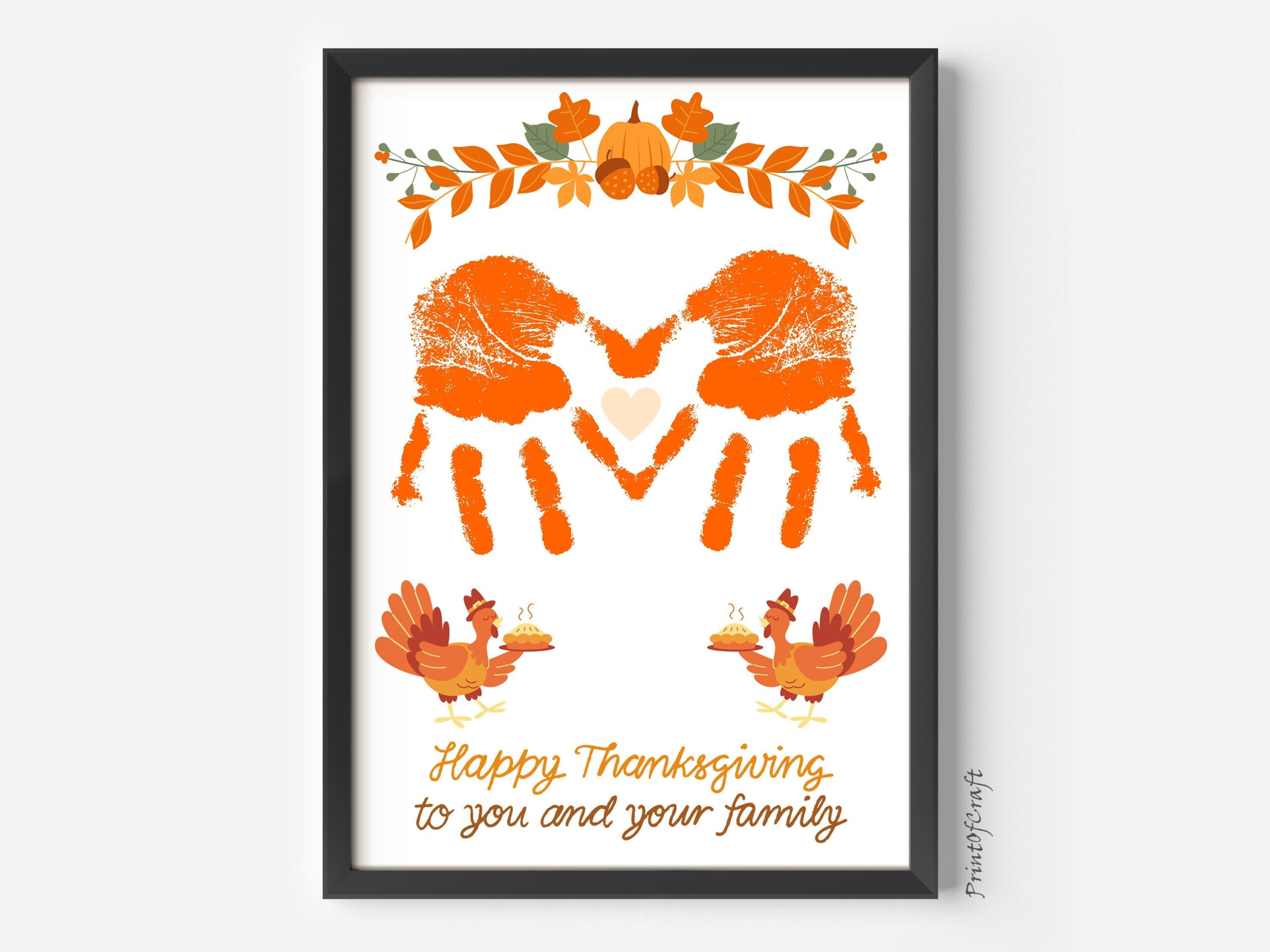 Thanksgiving Handprint Craft, Baby Fall Art, Preschool throughout Thanksgiving Cards Target