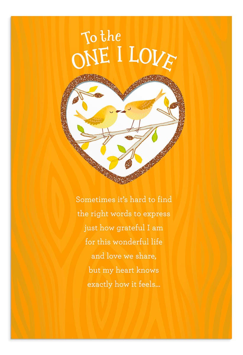 Thanksgiving - Love - To The One I Love - 1 Premium Card in Thanksgiving Cards For Lover