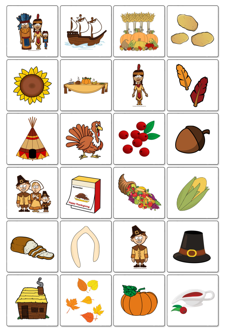 Thanksgiving Matching Games - 10 Free Pdf Printables | Printablee pertaining to Thanksgiving Matching Game Printable