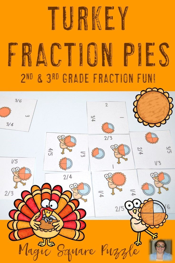 Thanksgiving Math Fractions Worksheet Alternative | Turkey in Thanksgiving Fraction Worksheets