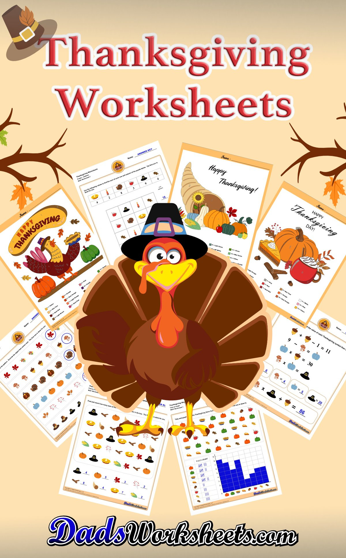 Thanksgiving Math Worksheets inside Thanksgiving Factoring Worksheet