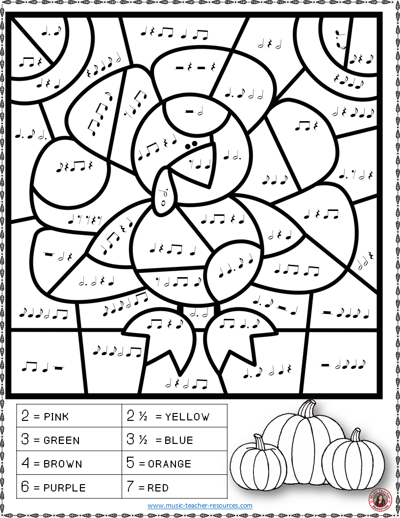 Thanksgiving Music Worksheet E14 within Free Thanksgiving Music Worksheets