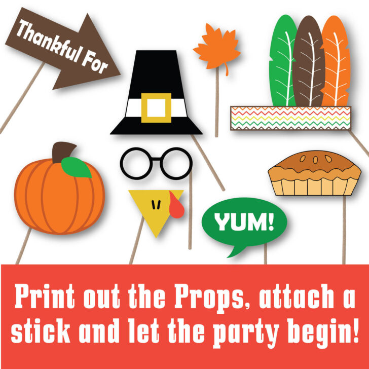 Free Printable Thanksgiving Photo Booth Props