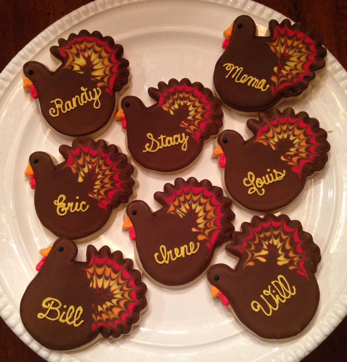 Thanksgiving Place Card Cookies One Dozen - Etsy inside Thanksgiving Cookie Place Cards