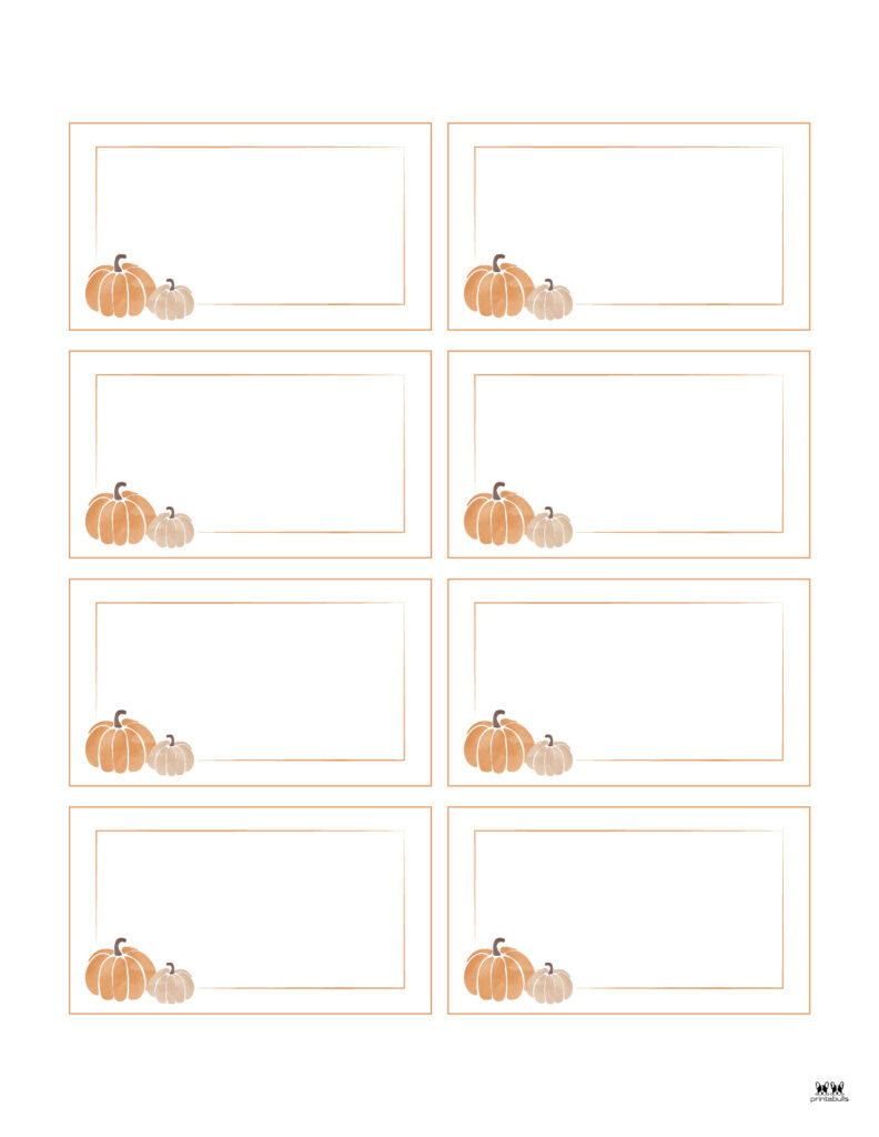 Thanksgiving Place Cards - 15 Free Printable Sets | Printabulls for Free Printable Thanksgiving Name Tags