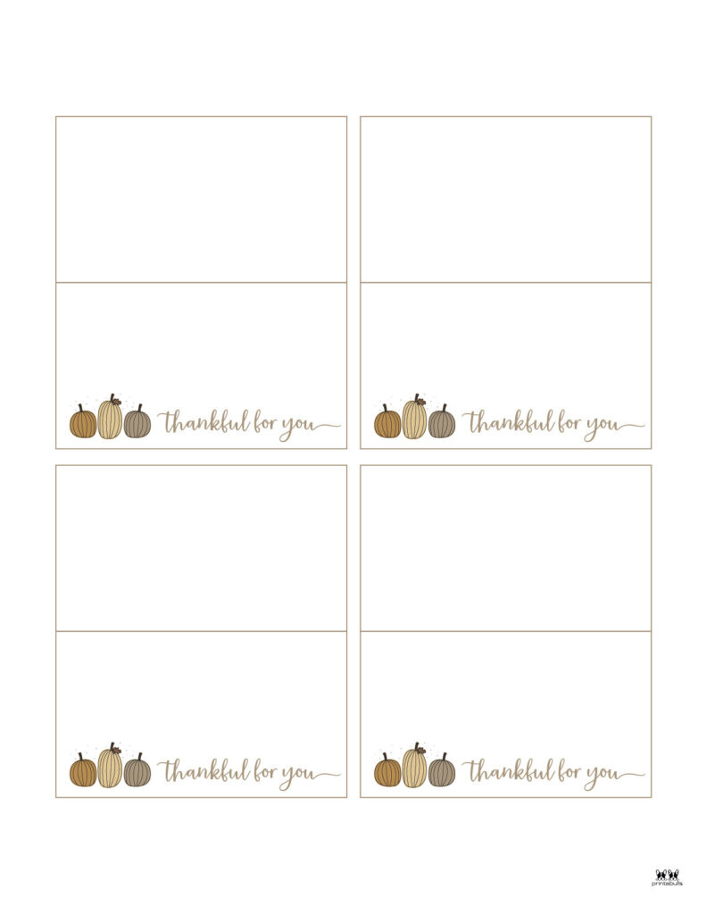 Thanksgiving Place Cards - 15 Free Printable Sets | Printabulls for Thanksgiving Name Tags Printables