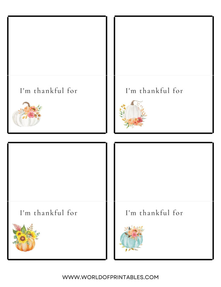 Free Printable Thanksgiving Name Cards