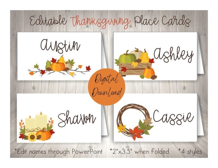 Thanksgiving Name Tags Printable