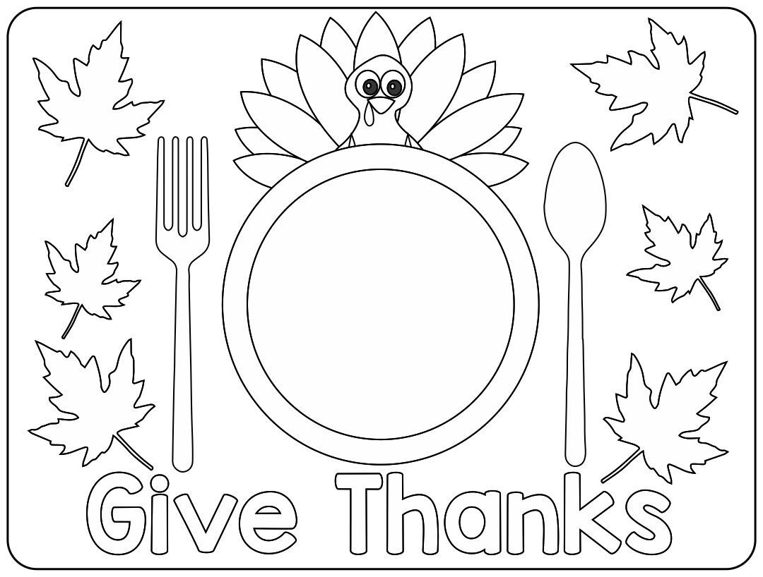 Thanksgiving Placemat - 15 Free Pdf Printables | Printablee for Thanksgiving Placemat Printable