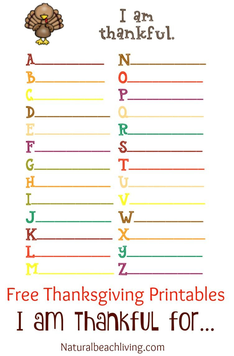 Thanksgiving Printables For Kids - Natural Beach Living for Thanksgiving Printable Activities Free