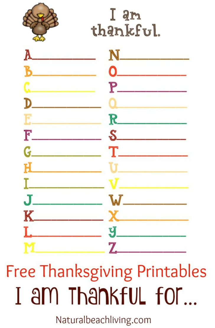 Free Printable Activities For Thanksgiving