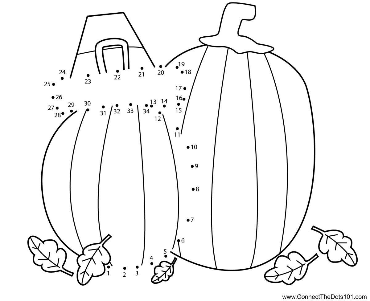 Thanksgiving Pumpkin Dot To Dot Printable Worksheet - Connect The Dots with regard to Thanksgiving Pumpkin Worksheet