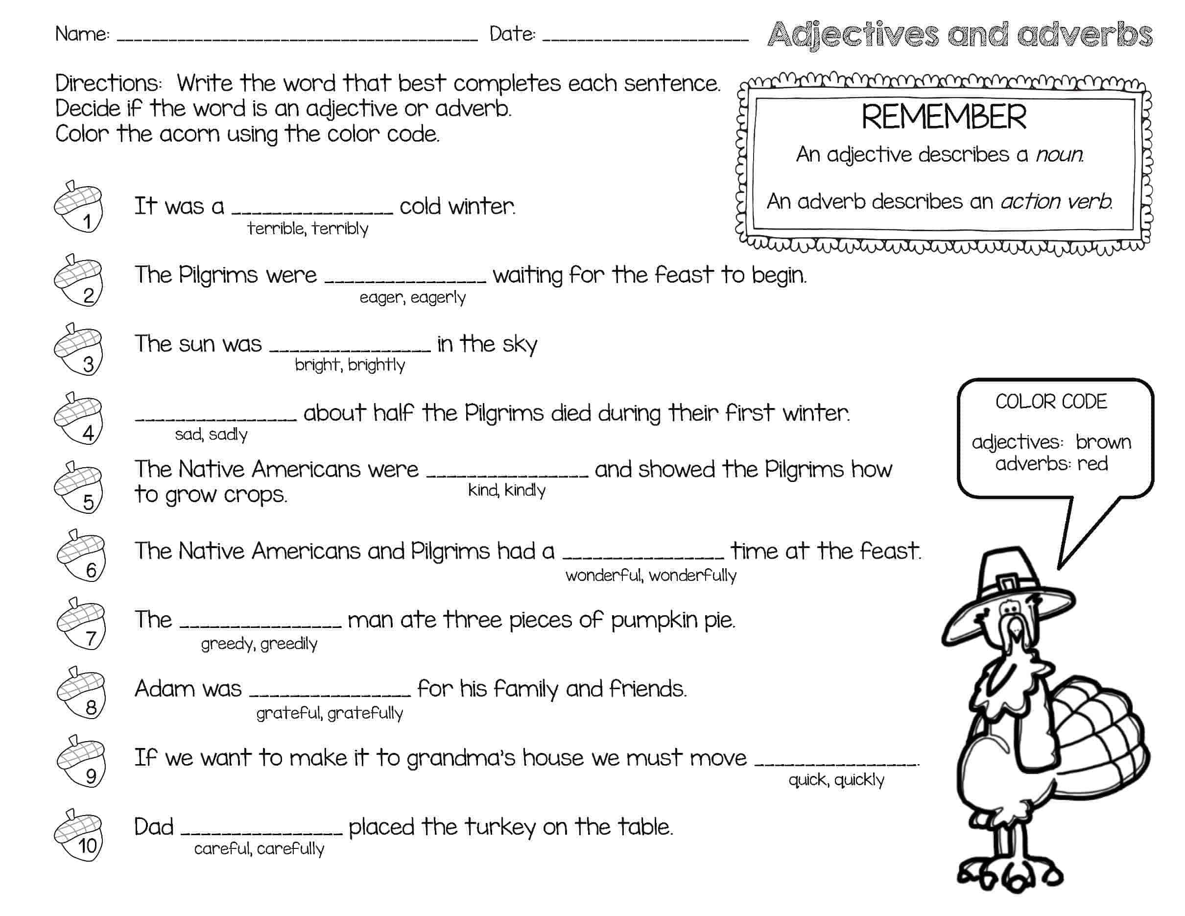 Thanksgiving Reading Comprehension Passages And Activities in 3Rd Grade Thanksgiving Reading Comprehension Worksheets