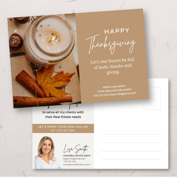 Real Estate Thanksgiving Cards