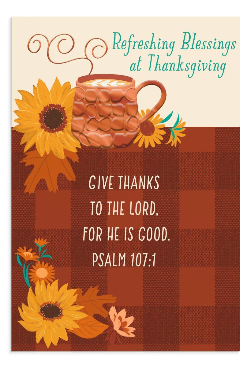 Thanksgiving - Refreshing Blessings - 3 Premium Cards with regard to Thanksgiving Blessings Cards