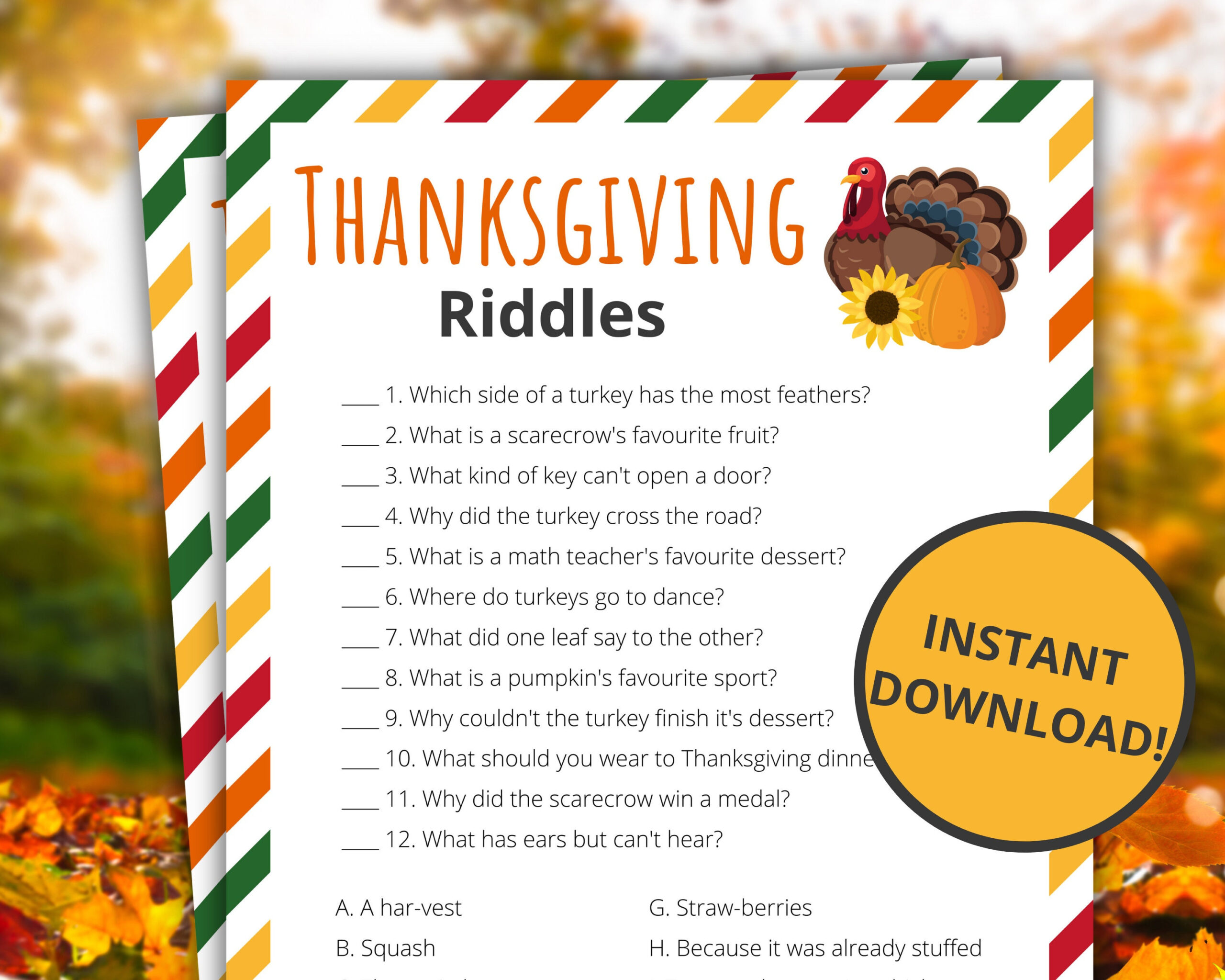 Thanksgiving Riddles Printable Thanksgiving Game Thanksgiving intended for Thanksgiving Riddles Printables