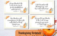 Thanksgiving Scripture Verse Printable Cards, Digital Download with regard to Greeting Cards Verses For Thanksgiving