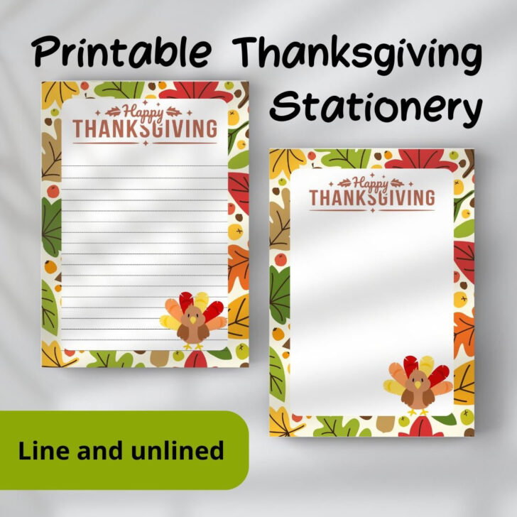 Printable Thanksgiving Stationery