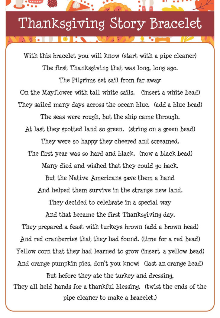 Thanksgiving Story Printable