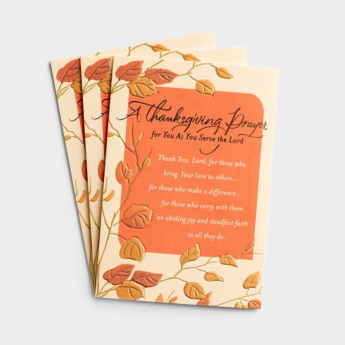 Thanksgiving - Thanksgiving Prayer - 3 Premium Cards with Thanksgiving Cards Christian