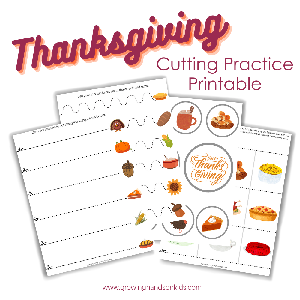 Thanksgiving Themed Cutting Practice Pages For Scissor Skills inside Thanksgiving Cutting Worksheets