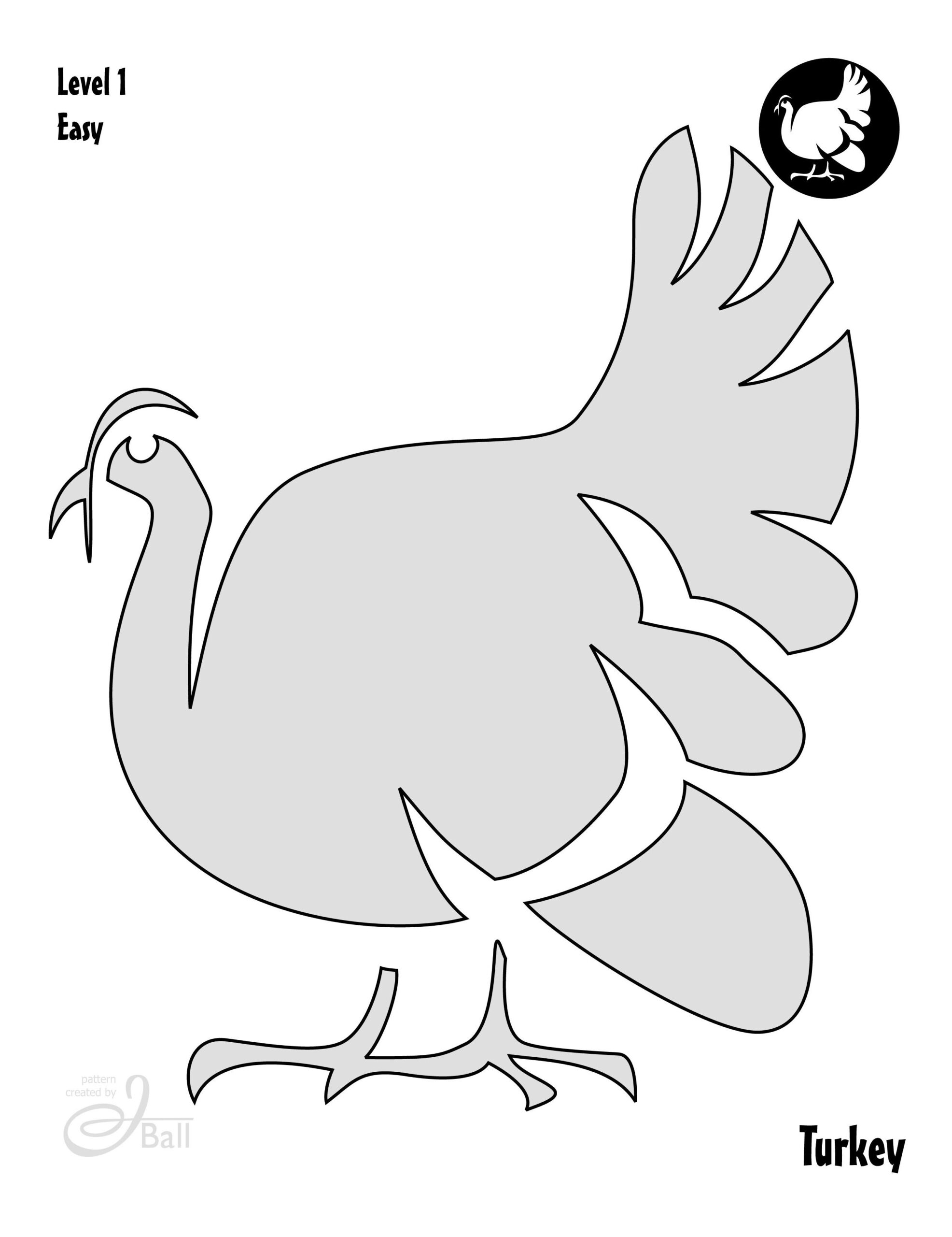 Thanksgiving Turkey (Free Pumpkin Stencil - Pumpkin Pattern in Thanksgiving Stencils Printable